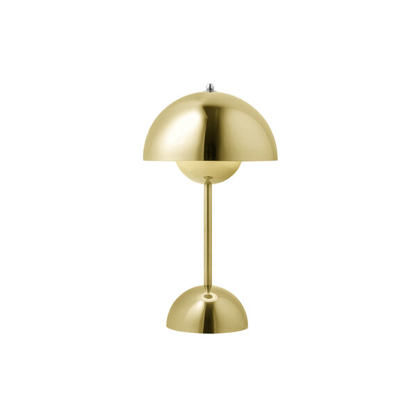 Flowerpot VP9 Portable Table Lamp, brass-plated, &Tradition