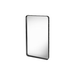 Adnet Rectangular Wall Mirror, black, GUBI