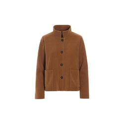 Short Fleece Cardigan with Shawl Collar | Rust, Henriette Steffensen Copenhagen
