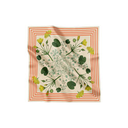 Candy Striped Blossom silketørklæde, sand/orange red, Flora Danica Denmark