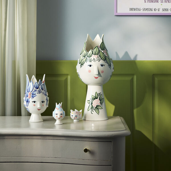 Titania Vase, bl&aring;, Bj&oslash;rn Wiinblad