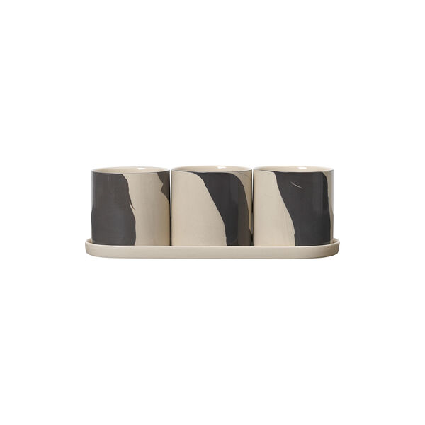 Inlay Herb Pots, sand/brown, Ferm Living