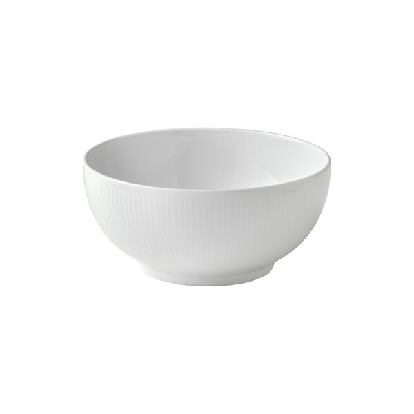 Hvid Riflet sk&aring;l 180 cl, Royal Copenhagen