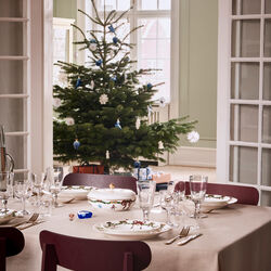 Stjerne Riflet Jul skål med låg 21 cm, Royal Copenhagen