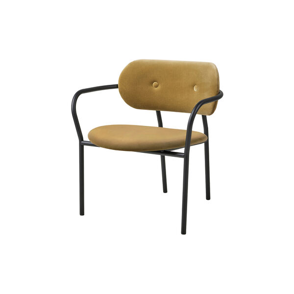 Coco Lounge Chair, Velvet 294/black matt, GUBI