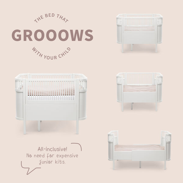 Sebra sengen Baby & Jr., classic white, Sebra