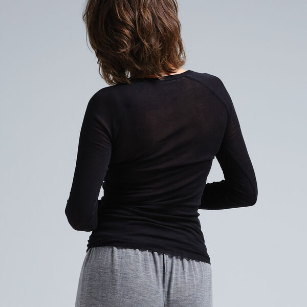 Elvira Bluse, black, Seamless Basic