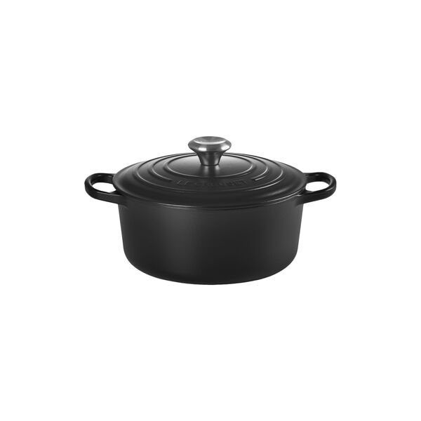 Signature rund st&oslash;bejernsgryde &Oslash; 24 cm, matte black, Le Creuset