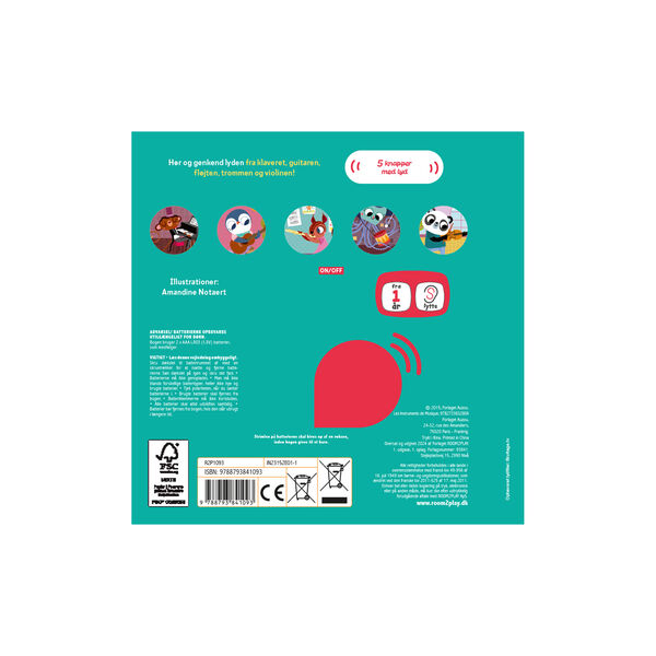 Pegebog med lyd - Musikinstrumenter, Forlaget Room2Play
