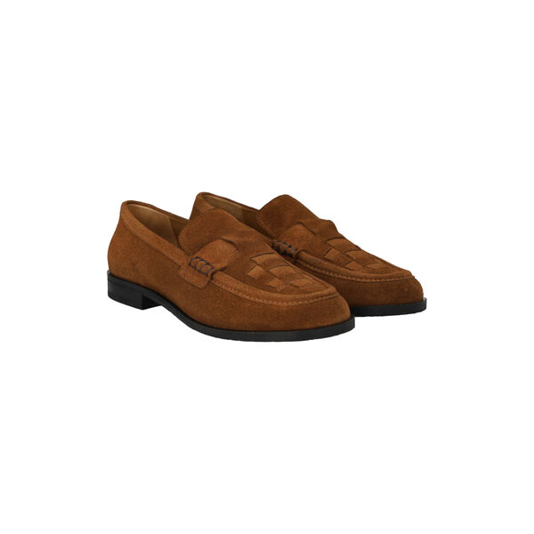 Loafer with braid detail, camel, ANGULUS