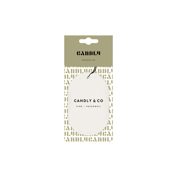 No. 4 Scented Car/Room Tag, Pine/Patchouli, Candly & Co