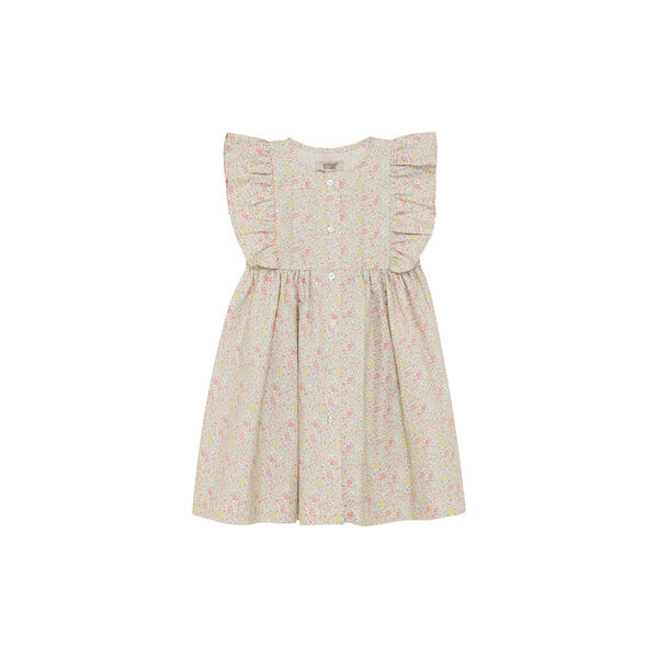 Dress SS in Liberty Fabric, double cream, HUTTEliHUT
