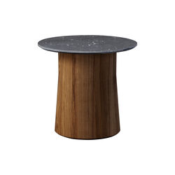 Niveau sofabord &Oslash; 45 cm, Black Marquina/oiled stained ash, Fredericia Furniture