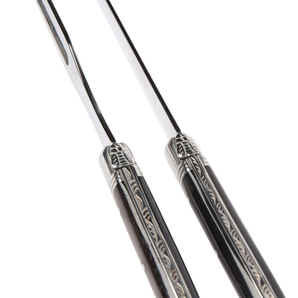 Forskærersæt, sort horn, Laguiole Tradition