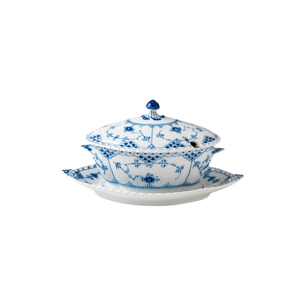 Musselmalet Helblonde saucesk&aring;l p&aring; fod, Royal Copenhagen