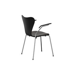 Serie 7&trade; 3207 forsidepolstret stol, Essential dark brown, Fritz Hansen