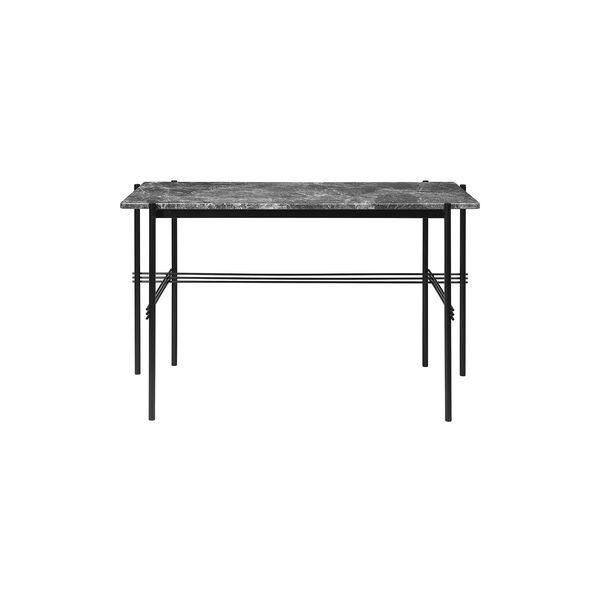 TS Desk, grey emperador marble/black, GUBI