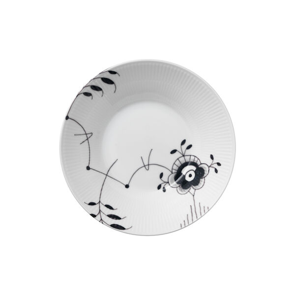 Sort Mega Riflet dyb tallerken &Oslash; 24 cm, Royal Copenhagen