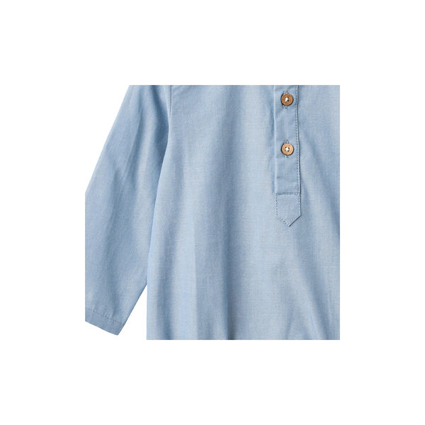 Romper Shirt Victor, blue chambrey, Wheat