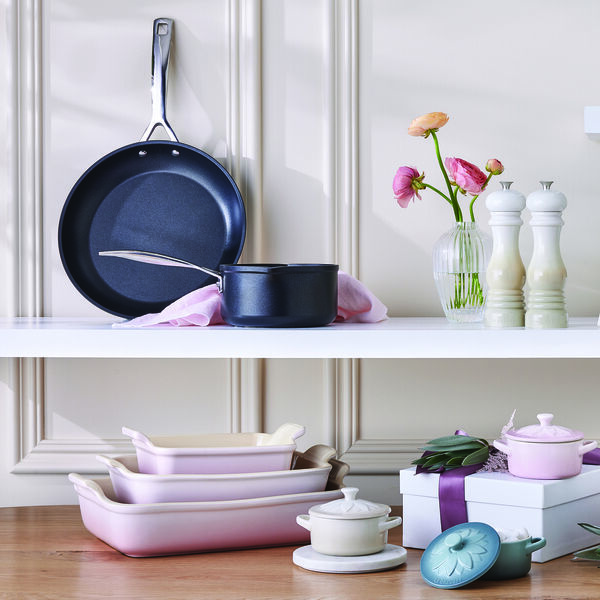 Heritage rektangul&aelig;rt fad 32 cm, shell pink, Le Creuset
