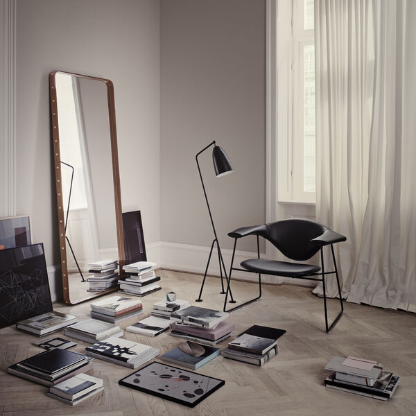 Adnet Rectangular Wall Mirror, tan, GUBI