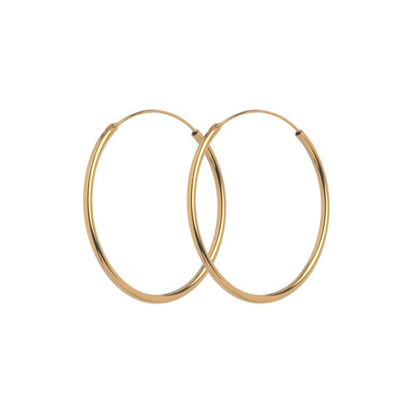 Plain Hoop &oslash;reringe, guld, Pernille Corydon Jewellery
