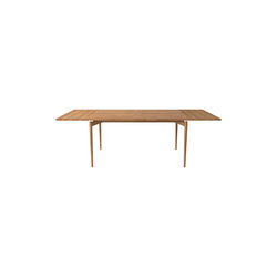 PURE spisebord L140 inkl. 2 till&aelig;gsplader, naturolieret eg, Bruunmunch Furniture