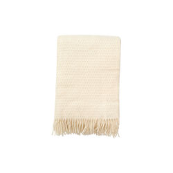 Knut uld plaid, natural, Klippan Yllefabrik