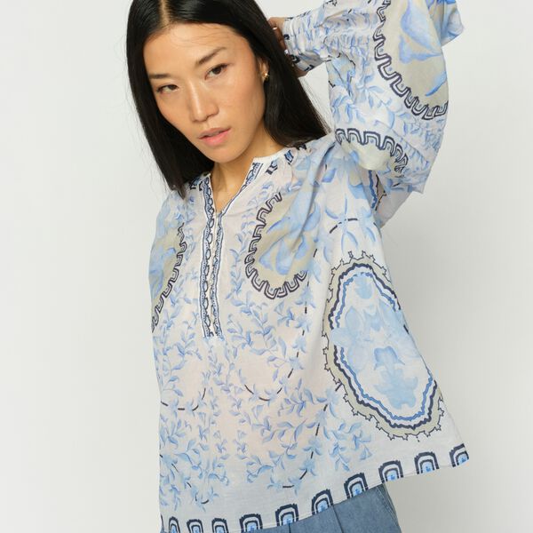 MMWylde Orchid Blouse, brunnera blue, MOS MOSH