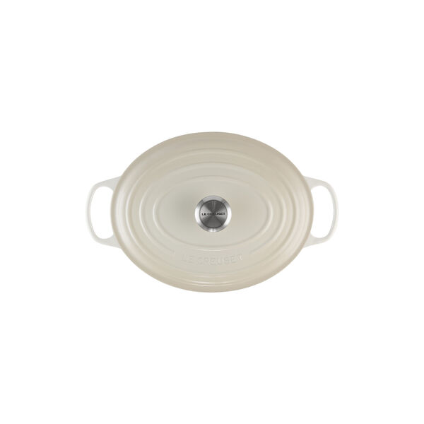 Signature st&oslash;bejern oval gryde &Oslash; 31 cm, meringue, Le Creuset