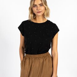 CC Heart STUD tee, black, Coster Copenhagen