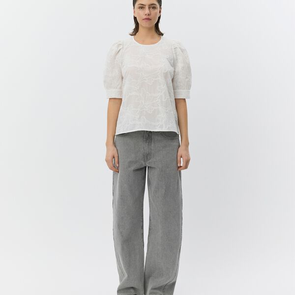 AhliaSW Puff Sleeve Blouse, white, Sofie Schnoor