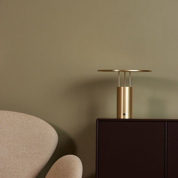 Tempel280 bordlampe, messing, Piet Hein