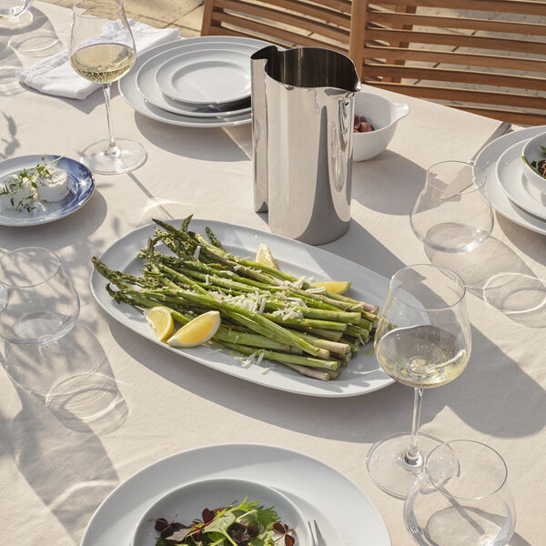 KOPPEL ovalt serveringsfad 23 cm, hvid, Georg Jensen