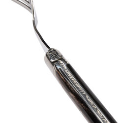 Steakgaffel, sort horn struktur, Laguiole Tradition