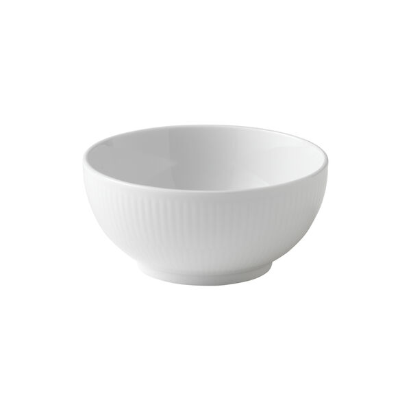 Hvid Riflet sk&aring;l 47 cl, Royal Copenhagen