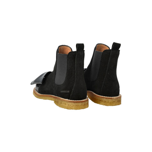 Chelsea st&oslash;vle, black/black elastic, ANGULUS