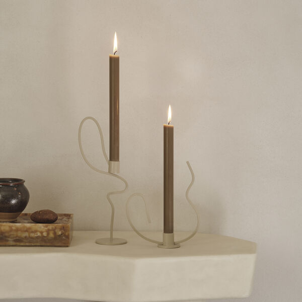 Valse Lysestage H&oslash;j, cashmere, Ferm Living