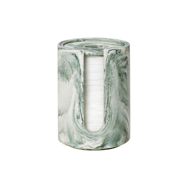 Mist Cotton Pad Holder, emerald off-white, Ferm Living