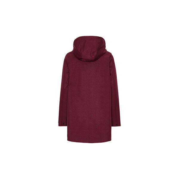 Raincoat, maroon banner, Ilse Jacobsen Hornb&aelig;k