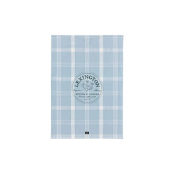 Botanical Checked Organic Cotton Kitchen Towel, blue/white, Lexington