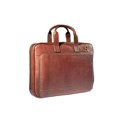 1 Compartment Laptop Bag, dark brown, Tony Perotti