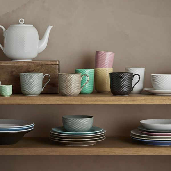 Rhombe Earth Krus med hank, moss, Lyngby Porcel&aelig;n