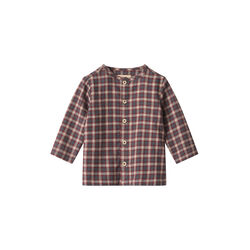 Shirt Shelby, blue holiday check, Wheat