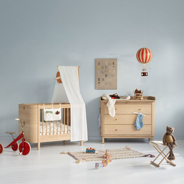 Wood puslekommode 3 skuffer, eg, Oliver Furniture