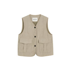 Vest Heavy Linen, pure natural, Aiayu