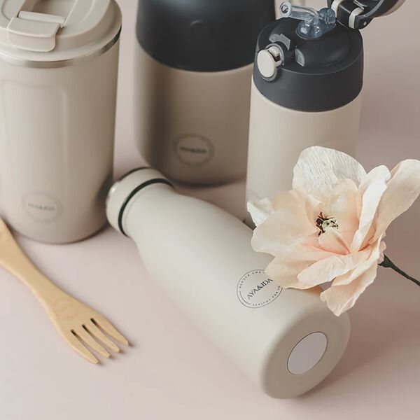 Drikkeflaske, cream beige, AYA&IDA