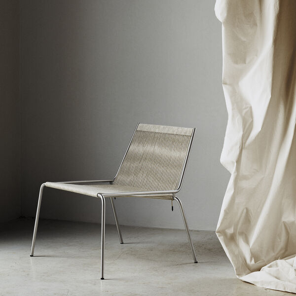 Noel Lounge Chair, steel/nature, Thorup Copenhagen