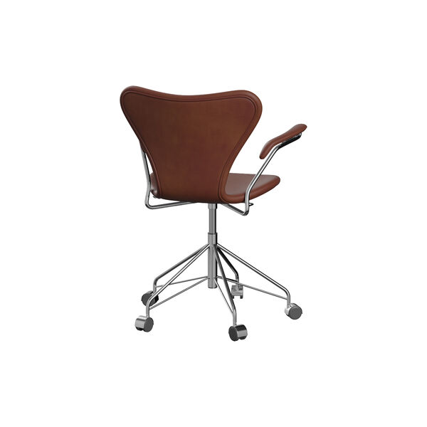 Serie 7&trade; 3217 fuldpolstret kontorstol, Grace Chestnut, Fritz Hansen