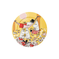 Mumi serveringsfad Familietid, gul, Moomin Arabia